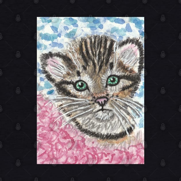 Tabby kitten cat by SamsArtworks